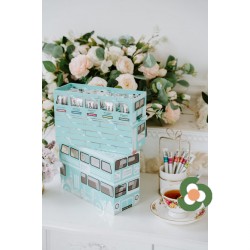 Sticksology 茶迷倫敦奢華限量禮盒-倫敦巴士 (粉藍）